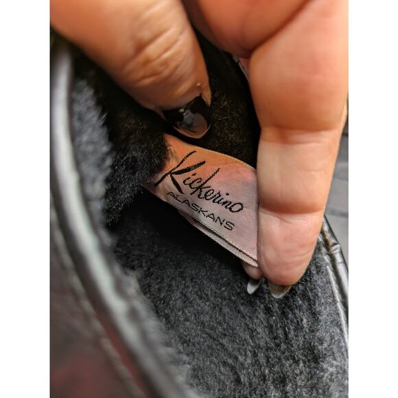 Vintage Kickorino Alaskans Booties Faux Suede Fur Lined Pointed Toe Size 6 80s - Picture 3 of 10